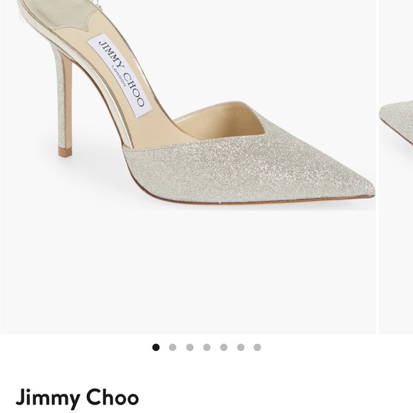 Jimmy Choo Shoes - Jimmy Choo Silver Glitter Heels bridal